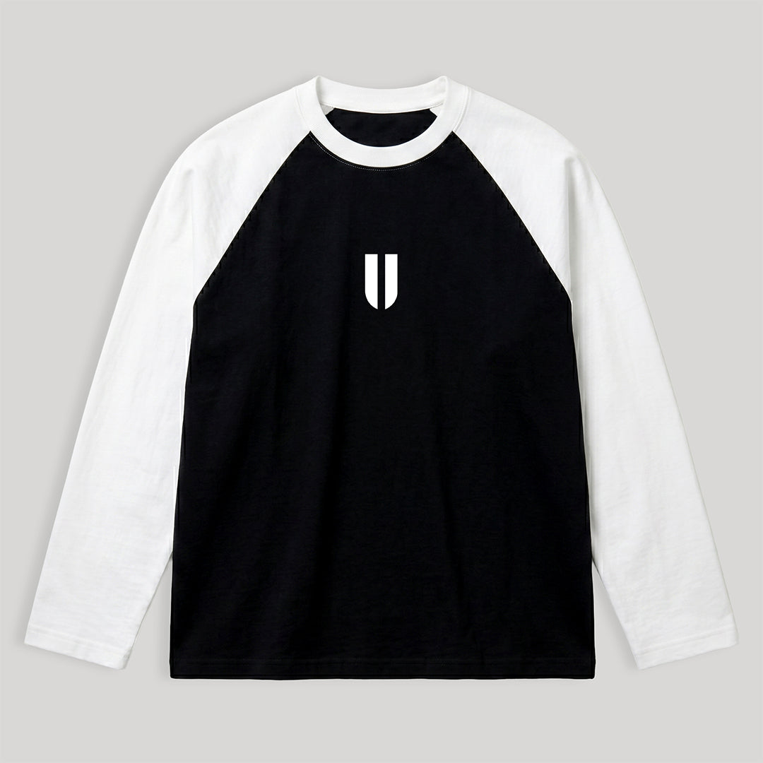 Raglan Long Sleeve White/Black